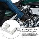 Generic Motorcycle Foot Pegs Bracket, Adjustable Highway Foot Pegs Extension Brackets, Passenger Highway FootPegs Male Mount Foot Peg Clamp Support Extensions Bracket (Plated), Genericuz9xn2bwm4-12