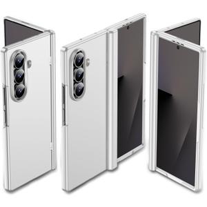 Slim Thin for Samsung Galaxy Z Fold 7 Case, Built-In Outer Screen Protector, Hinge Protection, Fold7 Full Body Hard Shockproof Phone Cover, Silver