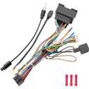 44Pin Radio Wiring Harness Kit Replacement for Chevrolet Malibu Trax Cruze Aveo Orlando,16Pin ISO Android Stereo Connector with Facotry USB Adapter Antenna Cable