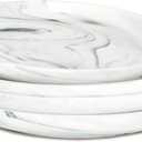 Bosmarlin Marbling Ceramic Dinner Plates, 10 inches, Set of 4 for Salad, Pasta, Dessert, Microwave and Dishwasher Safe (Grey, 10 in) 