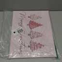 BIWSHA Pink Christmas Wall Art, Merry Christmas Trees Canvas Prints, 11x14 - Home Decoration for Bathroom, Living Room, Bedroom