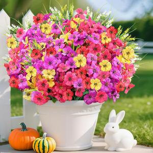 24 Bundles Realistic Fake Flowers for Outdoors, No Fade Faux Silk Flowers & Artificial Plants Lavender, for Garden Patio Porch Decor, Window Box, Hanging Basket, Planter, Grave Decorations (Mix Color) 24 Bundles Realistic Fake Flowers for Outdoors, No Fade Faux Silk Flowers & Artificial Plants Lavender, for Garden Patio Porch Decor, Window Box, Hanging Basket, Planter, Grave Decorations (Mix Color)