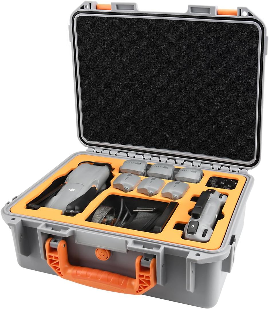 Hard Case for DJI Air 3S Air 3, Waterproof Pressure Resistant Carrying Case for DJI Air 3S/3 Accessories - Fits for RC 2/RC-N2/RC-N3 (Grey)