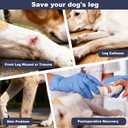 Dog Knee Brace, Breathable Dogs Leg Sleeve to Stop Licking, Adjustable Elbow Pads for Dogs Front Back Leg, Dog Elbow Protector for Post-Surgery Recovery Elbow Injuries, Medium, Navy