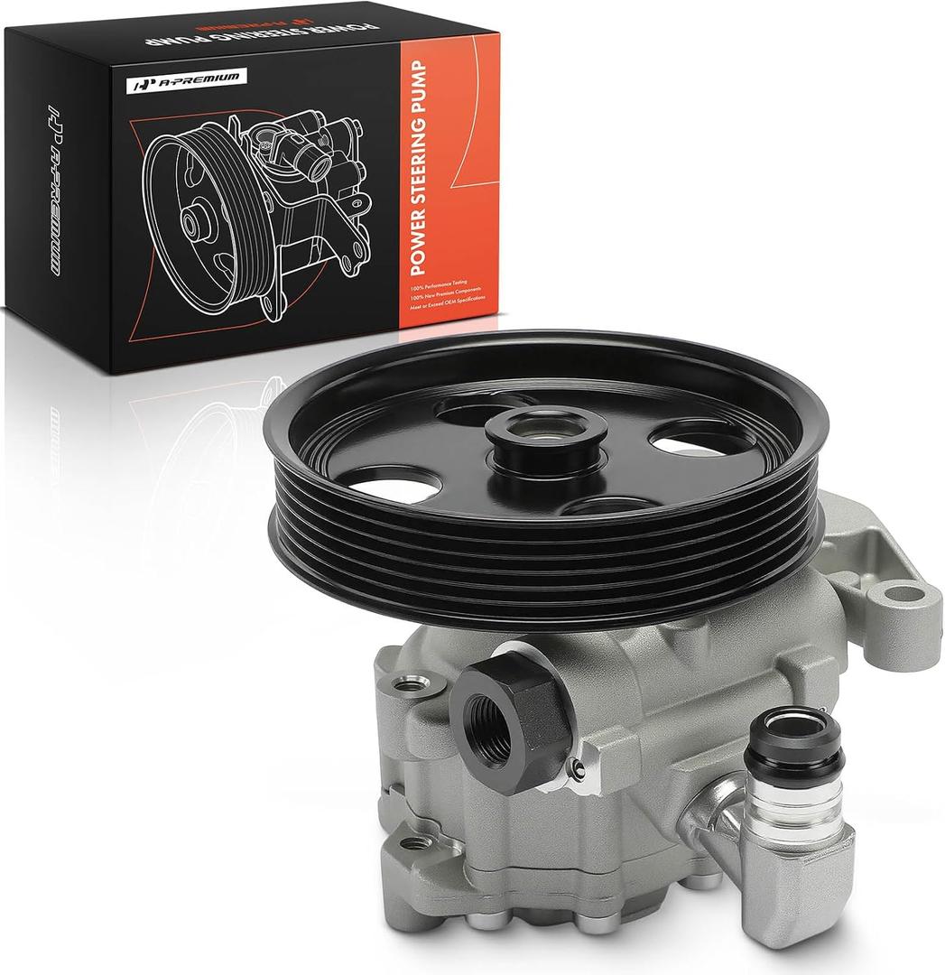 A-Premium Power Steering Pump, with Pulley, Compatible with Mercedes-Benz W203 C230/C280/C350 2006-2007, C209 CLK350 2007, 2.5L 3.0L 3.5L, Replace # 0054661601, 0054661701