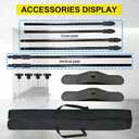 Backdrop Stand 10x8ft(WxH), Portable Photo Studio Background Stand Support Kit with Carrying Bag, Height Adjustable Banner Stand for Party, Wedding, Step and Repeat Stand for Photo Booth