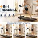 Walking Treadmill Pad with 0–5-8% Incline, 2.5HP | Compact Treadmill，Perfect for Running, Walking & Under-Desk Use，Quiet Operation for Home or Office, 43.5"D x 18.1"W x 4.3"H
