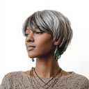Grey And Brown Pixie Wigs For Black Women Wig Salt And Pepper Short Hairstyle for Older Women Short Pixie Cut Wig Glueless Wigs Human Hair Pre Plucked Pre Cut No Knots And No Hair Loss Pixie Wigs