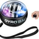 Torque Ball with Counter - Auto-Start Wrist Power Gyro Ball, Forearm Strengthener, Grip Strength Trainer, Hand Strengthening Devices, Wrist Trainer Balls, Finger Exerciser with LED Lights