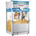 Pop Heaven Popcorn Machine - 12oz Stainless-Steel Kettle, Reject Kernel Tray, Warming Light, and Accessories by Great Northern Popcorn (Blue)