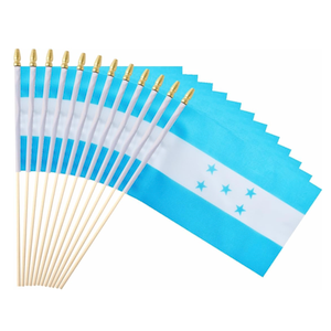 25Pack Small Honduras Flag Handheld Mini Honduran on Stick 5x8 Inch