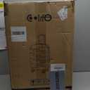 Coolife Hardside Checked Luggage with TSA Lock, Spinner Wheels, Telescopic Handle, Lightweight Suitcase (Champagne, M(24in))