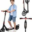 FREEDARE Kick Scooter for Kids & Adults Ages 8+, Foldable Teen Scooter with 2 Big 8-inch Wheels and 4-Level Adjustable Handlebar, Max Load 220 LBS