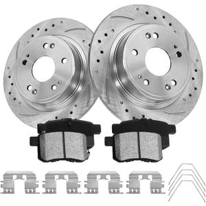 Anpulsero Automotive Replacement Brake Kits Rear Brake Pads and Rotors Kit Compatible with 2014-2019 Toyota Highlander, Brakes and Rotors Anti-rust Oil Protected 31544 D1391-8500 Brake Kit （12.2in）