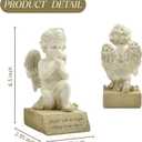 Praying Angel Figurine  6.5" Resin Memorial Angel Statue with Folded Hands, Cherub Remembrance Sculpture with Forever with The Angels Inscription, Sympathy Gift for Loss and Healing