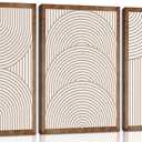 3Pcs Beige Neutral Wall Art Boho Minimalist Line Canvas Paintings Abstract Beige and White Line Wall Decor Mid Century Geometric Posters Prints for Living Room Bedroom Office Art Pictures Unframed