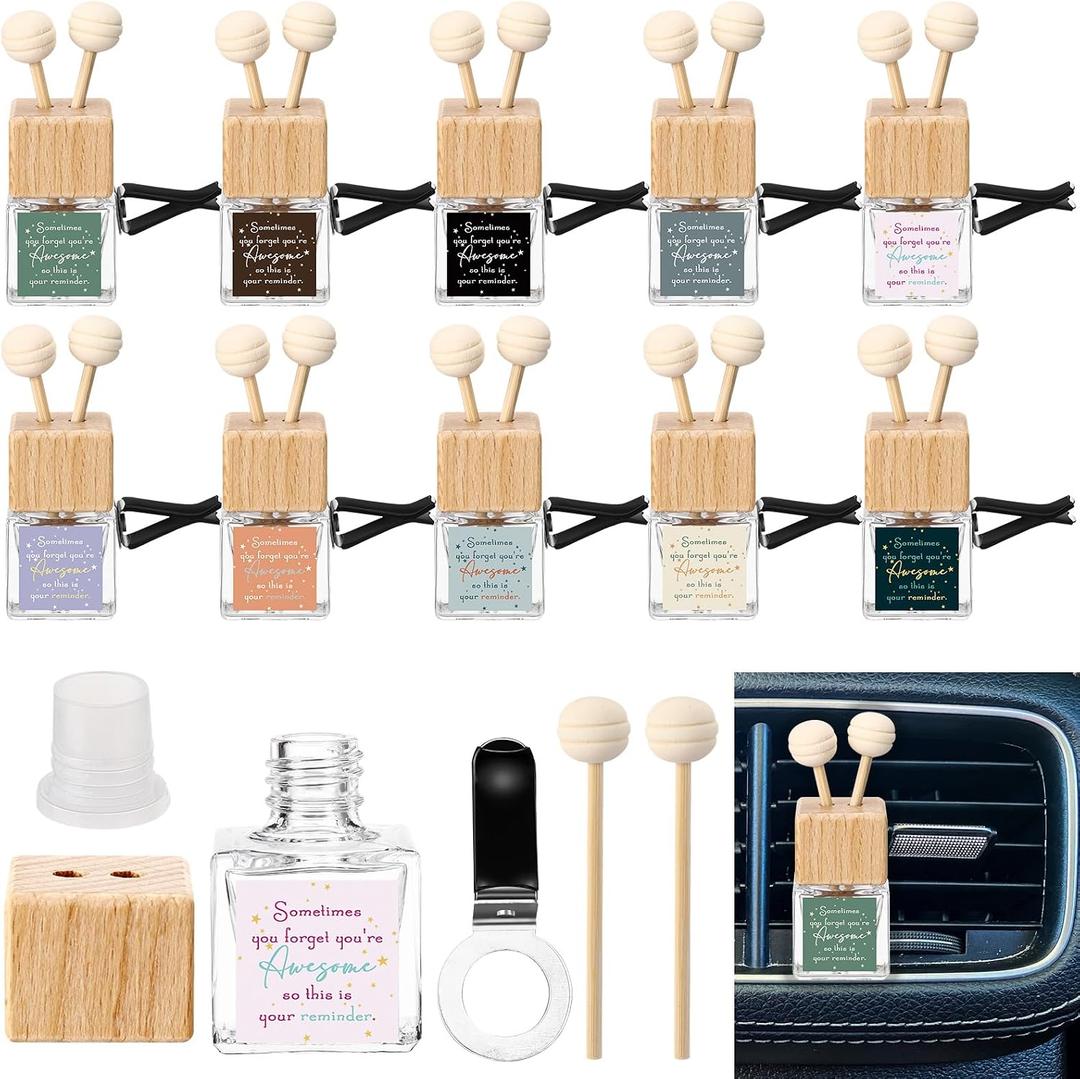 Funnymoom 20 Packs Appreciation Gifts Empty Car Diffuser Bottles, Sometimes