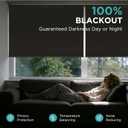 Joydeco Top Down Bottom Up Blackout Cellular Shades 2025 Version, 46 Inch Wide Dark Brown No Drill Blinds for Indoor Windows, 46"W x 64"H