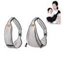 Baby Sling Carrier,Toddler Carrier,Baby Sling,Portable and Adjustable Non-Slip Hip Seat Carriers 10-45lbs(Grey,Cloth)