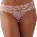 b.tempt'd Women's B.tempt'd By Wacoal Women's Lace Kiss Moderate Coverage Bikini Panty, 978182 (Pink, XL)