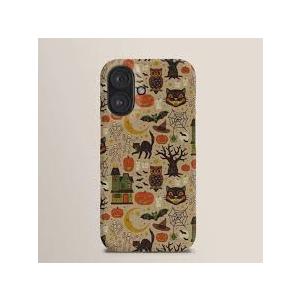 Qivtpjkrin Vintage Halloween Design Phone Case for iPhone 16 Plus, Hippie Cat Skull Pumpkin Pattern Cover for Girls Boys Women Men for iPhone 16 Plus, Unique Trendy TPU Bumper Cover Case Pack of 3