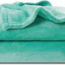 NANPIPER Fleece Blankets Super Soft Flannel Fuzzy Blanket for Bed Couch Luxury Cozy Plush Microfiber Blanket-Twin Size Lake Blue