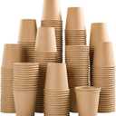 SIUQ 400 Pack 3 oz Kraft Paper Cups, Disposable Bathroom Cups, Mini Mouthwash Cups, Hot/Cold Beverage Drinking Cup for Gargle Espresso Juice Medicine (Brown)