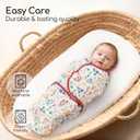 Baby Swaddles for Newborn Organic Cotton,Soft & Snug Newborn Velcro Swaddle 0-3 Months Sleep Sack Helps Calm Startle Reflex, 2-Pack Wrap Nursery Swaddling Blankets Country Floral