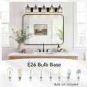 5-Light Black Bathroom Light Fixtures Over Mirror Modern Vanity Lights Crystal Wall Sconce Vintage Bathroom Lighting with Crystal Shade E26 Base for Bedroom, Living Room, Hallway