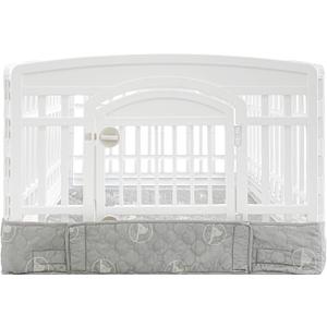 PJYuCien Dog Playpen Bottom Pad Fits for 36 Inch 4 Panels Exercise Pet Pen, Using as a Fence Stabilization and Puppy Pen Mat, Hoop and Loop Design, Grey (Playpen Not Included) (Gery)
