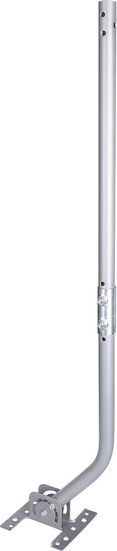 32.8" Universal TV Antenna MountAdjustable Antenna Mounting PoleWeatherproof Mast PoleSteel J-Mount for Outdoor/Attic Roof Wall Installation (Silver)