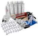 20' Fast Set Concrete Crack Repair Kit - Hydra Stop 300 Polyurethane Foam for Wall Cracks, Prevents Basement Flooding & Water Damage, Quick-Setting Waterproof Sealing Solution