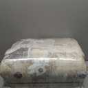 Boho Washable Area Rug 5x7, Spill-Proof Surface, Non-Slip Backin,Low Pile Faux Wool Large Printed Rugs for Living Room,Bedroom, Dining Room, Kitchen Floor, Small Office, (Beige, 5x7)