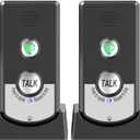 Irishom 2 Pack Intercoms Wireless for Home Voice Bidirectional Caller Home Ultra Long Distance Portable Wireless Voice Interphone Elderly Caller Room to Room Communication (Black)