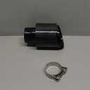 Carbon Fiber Exhaust Tip 2" Inlet to 4"Outlet, Universal Tailpipe 2 Inch Exhaust Muffler Tip (Gloss)