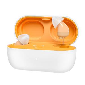Hearing Aids for Adults (Not Amplifiers), OTC Rechargeable Mini CIC Digital 16-channel Hearing Aids for Seniors Nearly Invisible Premium Sound Quality (Flesh)