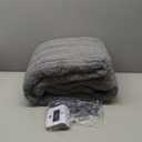 SEALY Electric Blanket Twin Size, Soft Sherpa Heated Blanket Single Control with 10 Heating Levels & 1 to 12 Hours Auto-Off Settings Over-Heated Protection 62"x84" Machine Washable, Dark Grey