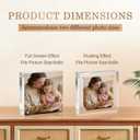 Acrylic Frame, 8x8 Picture Frame 1 Pack, 20MM Thicker Block, Double Sided Magnetic Clear Freestanding Photo Frame for Desk or Tabletop Display