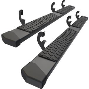 6 Inches Double & Extd Cab Running Boards Side Steps Compatible with 2019-2026 Chevy Silverado/GMC Sierra 1500 (Excl 19 Ld/Lt), 2020-2026 2500HD 3500HD, Black Textured Aluminum Nerf Bars