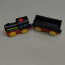 Battery Operated Locomotive Train, Magnetic Trains Toy for Wooden Tracks, Motorized Train Compatible with Thomas, Brio, Chuggington, Melissa & Doug