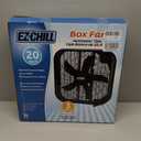 EZ-CHILL 20" 3-Speed Box Fan, Ideal for Home, Bedroom, & Office, Black