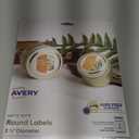 Avery Printable Blank Round Labels, 2.5" Diameter, Matte White, 225 Customizable Labels (22562)