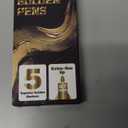 HOTU 5 Pack Super Gold Paint Markers - Metallic Gold Acrylic Paint Pens Glitter Extra Fine Tip 0.7mm for Black Paper,Wood, Rock Painting, Glass, Fabric