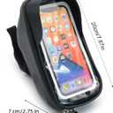 Bike Phone Holder, Bicycle Front Frame Handlebar Bag EVA Hard Shell Waterproof Bike Accessories with Touch-Screen and Rain Cover for Phones under 6.9''