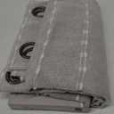 Lush Decor Farmhouse Textured Grommet Sheer Window Curtain Panel Pair, 38"W x 120"L, Neutral