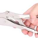 2Pcs Flat Locking Pliers, 8in Adjustable Locking Sheet Metal Clamps Steel Flat Head Vise Locking Grip Pliers Multifunctional