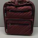 LUGGEX Underseat Carry On Luggage with Wheels, UDK Stylish Lightweight Under Seat Luggage, Soft Sided Personal Item Suitcase for Short Trip (UX-Core, Dark Scarlet, 16 Inch)