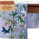 Maison d' Hermine Table Runner 100% Cotton Double Layer Table Runners 108 inches Long Decorative for Home Kitchen Dining Party Farmhouse Hotel Restaurants Spring Summer - Passiflora