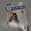 Truform Sheer Compression Stockings, 15-20 mmHg, Women's Knee High Length, Open Toe, 20 Denier, Black, Large