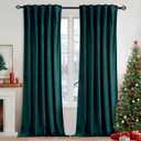 Curtains 96 inches 2 Panels - Luxury Blackout Curtains for Bedroom Living Room Thermal Insulated Super Soft Window Drapes Rod Pocket & Back Tab,  Green, W50 x L82 inches